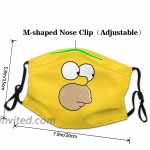 The Simpsons Face Mask Washable Breathable Face Mask for Indoor Outdoor Home Office Travel Yellow at Men’s Clothing store
