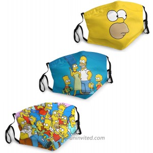 The Simpsons Face Mask Washable Breathable Face Mask for Indoor Outdoor Home Office Travel Yellow at  Men’s Clothing store