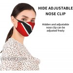 Trinidad and Tobago Flag Face Mask with 2 Pcs Filters Reusable and Washable Adjustable Elastic Earrings Soft and Breathable Kids Face Mask Balaclava for Older Children and Adults at Men’s Clothing store
