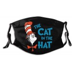 Unisex Nose Balaclava Anti Haze Protection The Cat in The Hat Dr. Seuss Adjustable Facial Decorations at Men’s Clothing store