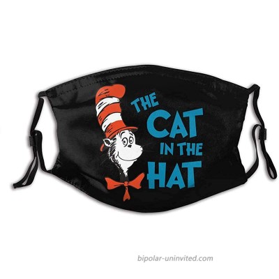 Unisex Nose Balaclava Anti Haze Protection The Cat in The Hat Dr. Seuss Adjustable Facial Decorations at  Men’s Clothing store
