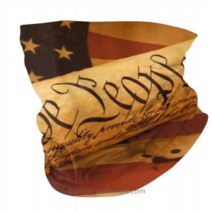 United States Constitution On Flag Face Mask Bandana for Dust Headband Magic Scarf Head Wrap Neck Warmer Black at  Women’s Clothing store
