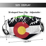 UNSUWU Colorado Flag Moutain Reusable Washable Face Bandanas Funny Pattern Adjustable Earloop Breathable at Men’s Clothing store