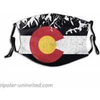 UNSUWU Colorado Flag Moutain Reusable Washable Face Bandanas Funny Pattern Adjustable Earloop Breathable at  Men’s Clothing store
