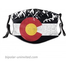 UNSUWU Colorado Flag Moutain Reusable Washable Face Bandanas Funny Pattern Adjustable Earloop Breathable at  Men’s Clothing store