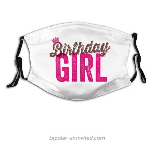 Vdcucc Happy Birthday Girl Face Mask.Washable Reusable Breathable Scarf Fashion Bandana For Women & Men Adults With 2 Filters. at  Men’s Clothing store