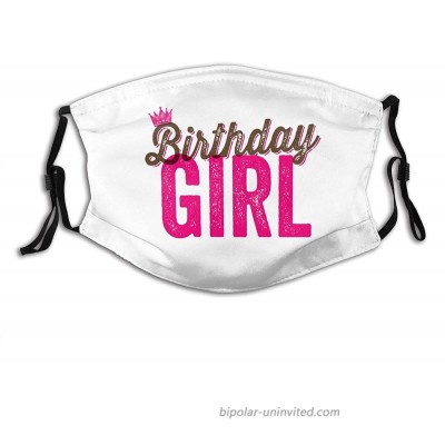 Vdcucc Happy Birthday Girl Face Mask.Washable Reusable Breathable Scarf Fashion Bandana For Women & Men Adults With 2 Filters. at  Men’s Clothing store