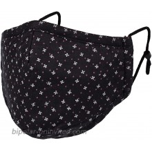 WITHMOONS Face Cotton Bandana Floral Filter Pocket Multiple Layer DN1036 Black at  Women’s Clothing store