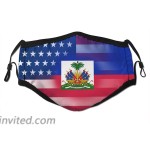 XILI-HUALA USA Haiti Flag Reusable Cotton Face Protection Facial Cover for Outdoors at Men’s Clothing store