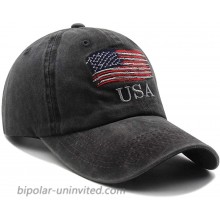 American Flag hat Tactical Embroidered Operator Cap Baseball Cap for Men and Women Adjustable Vintage Washed Cotton Cap Black， at  Men’s Clothing store