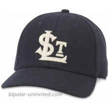 AMERICAN NEEDLE Archive Legend St. Louis Terriers Federal League Baseball Team Adjustable Buckle Strap Dad Hat 21005A-STE-NAVY at  Men’s Clothing store