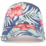 Armycrew Floral Print Trucker Mesh Back Unstructured Baseball Cap - Blue at Women’s Clothing store
