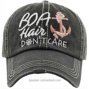 Boat Hair Don't Care Women's Vintage Cotton Baseball Hat Black at  Women’s Clothing store