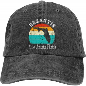 Cellova Desantis 2024 Hat Make America Florida Baseball Cap Adjustable Washable Cotton Trucker Cap Dad Hat Black at  Men’s Clothing store