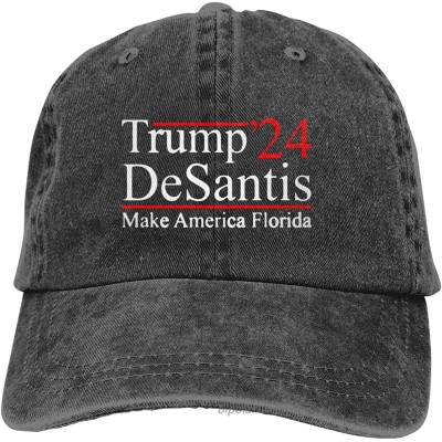 Cellova Trump Desantis 2024 Hat Adjustable Baseball Cap Unisex Washable Cotton Trucker Cap Dad Hat Black at  Men’s Clothing store