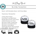 Classy Bride Mr. and Mrs. Trucker Hat Set Black White at Women’s Clothing store