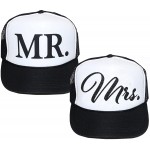 Classy Bride Mr. and Mrs. Trucker Hat Set Black White at Women’s Clothing store