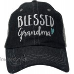 COCOVICI Blessed Grandma Embroidered Baseball Hat Mesh Trucker Style Hat Cap Mothers Day Pregnancy Announcement Dark Grey at Women’s Clothing store