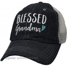 COCOVICI Blessed Grandma Embroidered Baseball Hat Mesh Trucker Style Hat Cap Mothers Day Pregnancy Announcement Dark Grey at  Women’s Clothing store