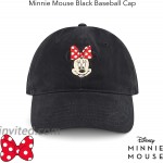 Concept One Disney's Minnie Mouse Washed Cotton Adjustable Baseball Cap with Curved Brim Black One Size at Women’s Clothing store