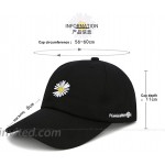 Dad hat Unisex Low-Key Daisy Flower Baseball Cap Cute Embroidery at Men’s Clothing store