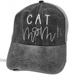 Dog MOM Trucker Hats CAT MOM Hats Fur MOM DAD Hats Rescue MOM Hats Trucker Hats Dog MOM Ponytail Hats Ponytail-CATMOM-Grey at Women’s Clothing store