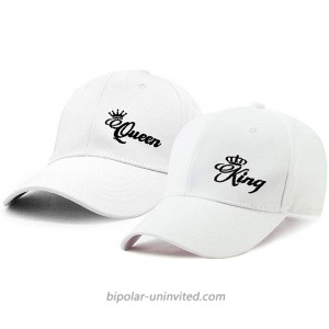 King Queen Hats Matching Snapbacks Hip Hop Hats Couples Snapback Caps Adjustable White at  Women’s Clothing store