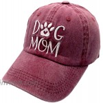 LOKIDVE 2 Pack Embroidered Dog Mom Baseball Cap Distressed Dad Hat for Pet Lover at Women’s Clothing store