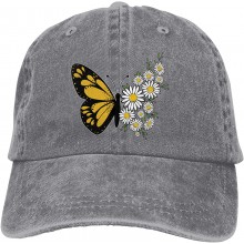 NVJUI JUFOPL Women's Baseball Cap Butterflies and Daisies Washed Vintage Dad Hat for Mom Girl Grey at  Women’s Clothing store