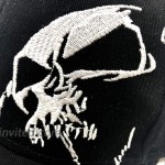 Skull Embroidered Stylish Baseball Cap with Adjustable Size Suitable for Running Workouts and Outdoor Activities Black