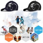 Skull Embroidered Stylish Baseball Cap with Adjustable Size Suitable for Running Workouts and Outdoor Activities Black