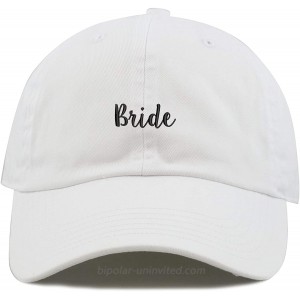 Top Level Apparel Bride Embroidered Wedding Party Cotton Baseball Dad Hat White at  Women’s Clothing store