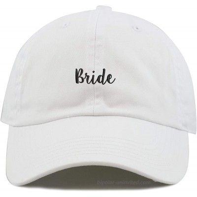 Top Level Apparel Bride Embroidered Wedding Party Cotton Baseball Dad Hat White at  Women’s Clothing store