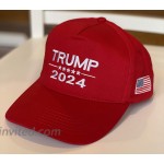 Trump 2024 MAGA Red Snapback Baseball Cap Adjustable Dad Hat Trucker Baseball Cap Hat at Men’s Clothing store