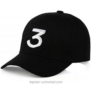 UTOWO Chance The Rapper Baseball-Cap Embroidered 3 Dad Hat Hip-Hop Black at  Women’s Clothing store
