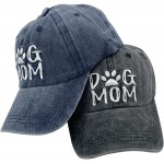 Waldeal 2 Pack Embroidered Dog Mom Hat for Women Adjustable Pets Lover Baseball Cap Black Navy at Women’s Clothing store