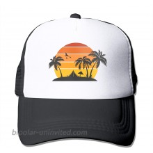 Waldeal Women's Beach Palm Tree Trucker Hat Adjustable Mesh Baseball Cap Black at  Women’s Clothing store