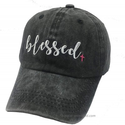 Waldeal Women's Embroidered Blessed Mama Baseball Caps Adjustable Distressed Vintage Dad Hat All Black at  Women’s Clothing store