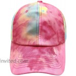 Waldeal Women's Tie Dye Vintage Washed Hat Low Profile Cotton Plain Baseball Cap Pink at Women’s Clothing store