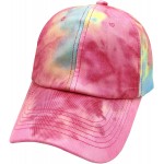 Waldeal Women's Tie Dye Vintage Washed Hat Low Profile Cotton Plain Baseball Cap Pink at Women’s Clothing store