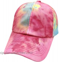 Waldeal Women's Tie Dye Vintage Washed Hat Low Profile Cotton Plain Baseball Cap Pink at  Women’s Clothing store