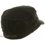 Washed Cotton Fitted Army Cap-Black W32S33F at Men’s Clothing store
