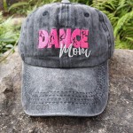 Women's Baseball Cap Dance Mom Mother Vintage Distressed Trucker Dad Hat Black at Women’s Clothing store