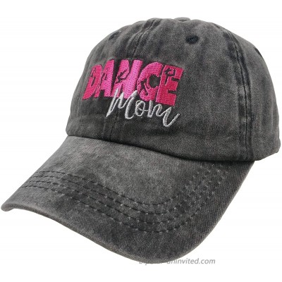 Women's Baseball Cap Dance Mom Mother Vintage Distressed Trucker Dad Hat Black at  Women’s Clothing store