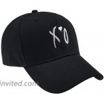 XO Letter Embroidred Baseball Hat Red Love Cap Unisex Adjustbale Strapback Dad Hat Black at Men’s Clothing store