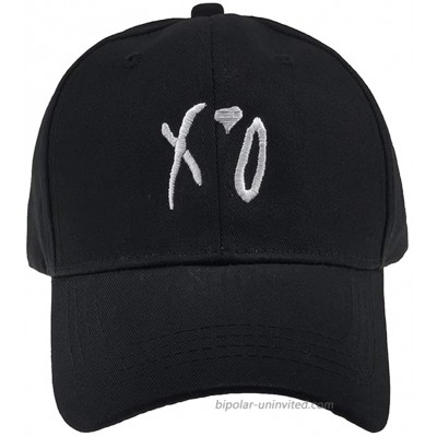 XO Letter Embroidred Baseball Hat Red Love Cap Unisex Adjustbale Strapback Dad Hat Black at  Men’s Clothing store