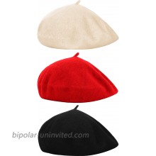 3 Pieces Children Beret Hat French Style Cap Beanie Solid Color Winter Hat for Women and Girls Casual Use Kids Size at  Women’s Clothing store