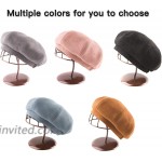 Accessorama French Beret Hats for Women Fashion Casual Fall Hats Solid Color Winter Warm Beret for Women Girls Lady Blue