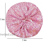 AIBEARTY Women Girls Sparkly Sequin Beret Hat Fashion Fun Stretch Beanie Cap Headwear for Festival Party Club Halloween Pink at Women’s Clothing store