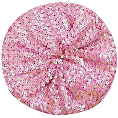 AIBEARTY Women Girls Sparkly Sequin Beret Hat Fashion Fun Stretch Beanie Cap Headwear for Festival Party Club Halloween Pink at  Women’s Clothing store